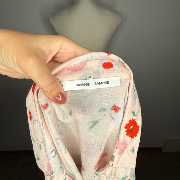 Samsøe Samsøe Milly Shirt Pink Garden Size M - Picture 6 of 8